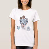 Moderne beste moeder ooit mammaanscript blauw moed t-shirt (Voorkant)