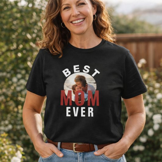 Moderne Beste Moeder Ooit Moederdag Foto T-shirt