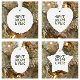 Moderne beste moeder ooit Schattigee bloemen en gr Ornament