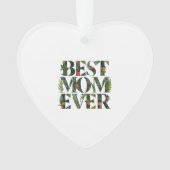 Moderne beste moeder ooit Schattigee bloemen en gr Ornament (voorkant)