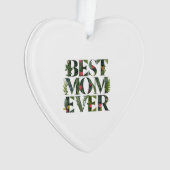 Moderne beste moeder ooit Schattigee bloemen en gr Ornament (voorkant)