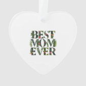 Moderne beste moeder ooit Schattigee bloemen en gr Ornament (achterkant)