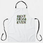 Moderne beste moeder ooit Schattigee bloemen en gr Schort (Voorkant)