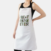 Moderne beste moeder ooit Schattigee bloemen en gr Schort (Insitu)