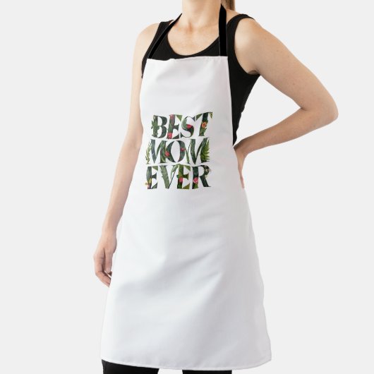 Moderne beste moeder ooit Schattigee bloemen en gr Schort (Insitu)