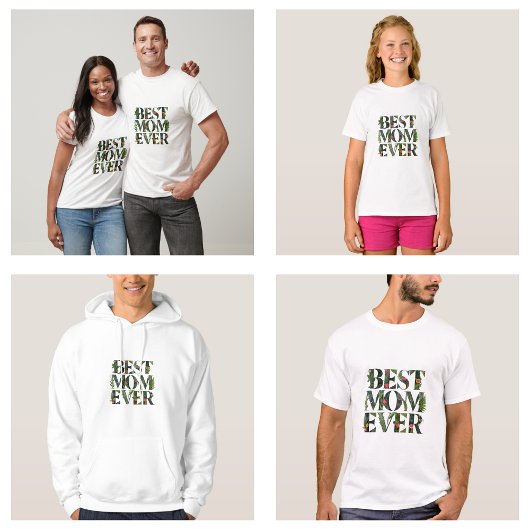 Moderne beste moeder ooit Schattigee bloemen en gr T-shirt