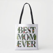 Moderne beste moeder ooit Schattigee bloemen en gr Tote Bag (Voorkant)