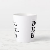 Moderne Beste Moeder Ooit Typografie Modern Mimima Latte Mok (Voorkant)
