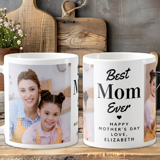 Moderne Beste MOM Ooit Moederdag Custom 2 Foto Koffiemok