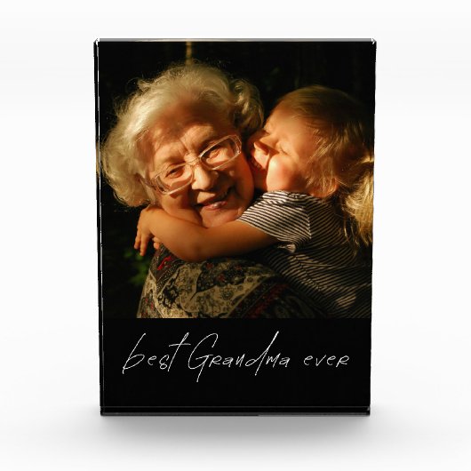Moderne Beste Oma Ooit Aangepast Fotocadeau Fotoblokken (Voorkant)