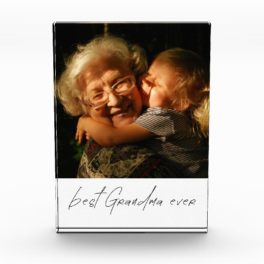 Moderne Beste Oma Ooit Aangepast Fotocadeau Fotoblokken (Voorkant)