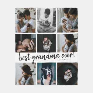 Moderne Beste Oma Ooit Foto Collage Fleece Deken
