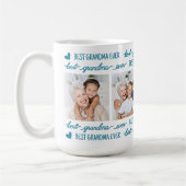 Moderne beste oma ooit gepersonaliseerd 4 foto koffiemok (Links)