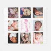 Moderne Beste Ooit Mama Fotocollage Fleece Deken (Voorkant (Horizontaal))