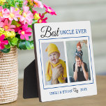 Moderne beste oom ooit 2 Fotocollage Fotoplaat<br><div class="desc">Een simpel en gedenkwaardig geschenk voor de nieuwe oom gepersonaliseerd met zijn favoriete foto's met nicht of neef.</div>