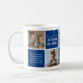 Moderne Beste Oom Ooit Foto Collage Blauw Koffiemok (Links)