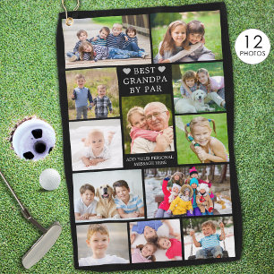 Moderne Beste Opa door PAR 12 Fotocollage Op Maat Golfhanddoek