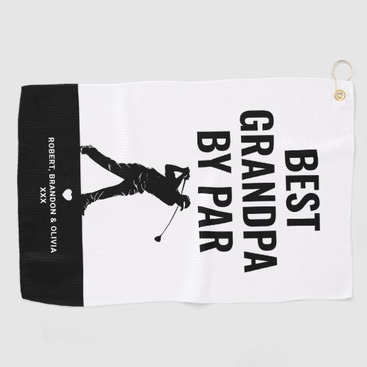Moderne beste opa door par Vaderdag Golfhanddoek (Horizontaal)