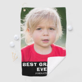 Moderne beste opa foto golfhanddoek (Insitu)
