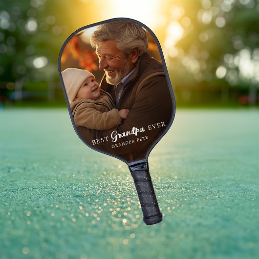 Moderne beste opa of grootouder foto pickleball paddle