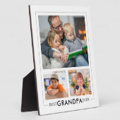 Moderne Beste Opa Ooit 3 Foto Collage Wit Fotoplaat (Zijkant)