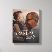 Moderne Beste Opa Ooit Foto Persoonlijk Canvas Afdruk (Voorkant)