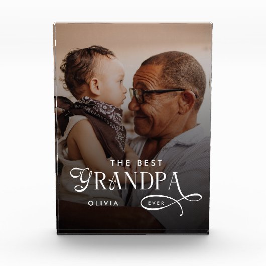 Moderne Beste Opa Ooit Foto Persoonlijke Cadeaus (Voorkant)