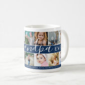 Moderne beste opa ooit fotocollage & namen koffiemok (Voorkant rechts)