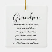 Moderne beste opa ooit geweldige kerstcadeau keramisch ornament (Achterkant)