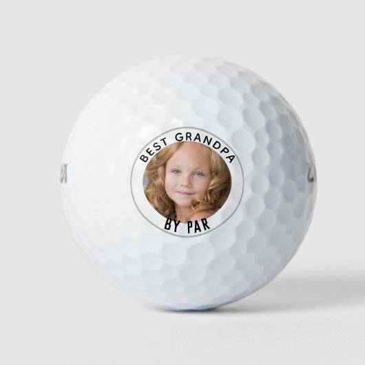 Moderne BESTE OPA VAN PAR Photo Golf Balls Golfballen (Voorkant)