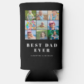 Moderne Beste Pap 9 Foto Seltzer Blikjeskoeler (Voorkant)