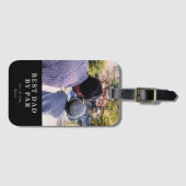 Moderne Beste Pap Door Par Custom Photo Golf Gift Bagagelabel (Voorkant (horizontaal))