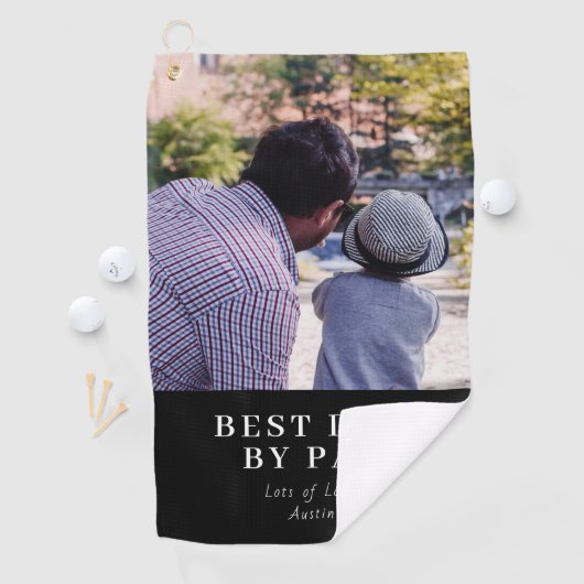 Moderne Beste Pap Door Par Gepersonaliseerde Foto Golfhanddoek (Insitu)