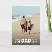 Moderne Beste Pap Ooit Vader Liefde Seahorse Foto Kaart (Voorkant)