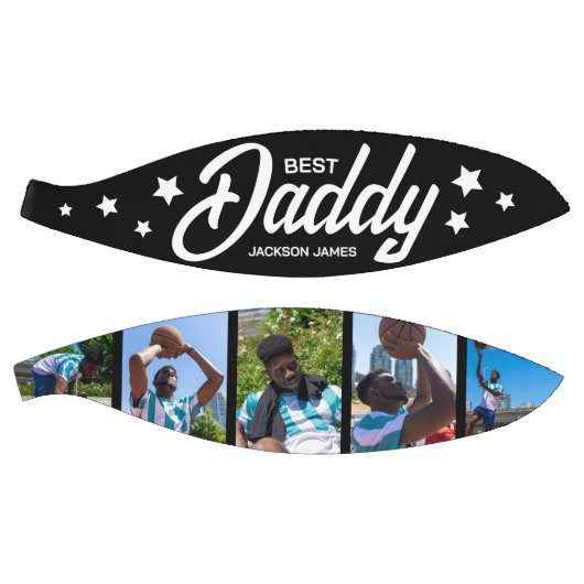 Moderne beste papa 5 foto basketbal (Panelen)