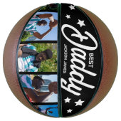 Moderne beste papa 5 foto basketbal (Verticaal)