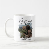 Moderne Beste Papa Familie Foto Vaderdag Koffiemok (Links)