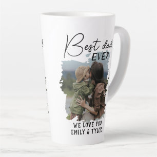 Moderne Beste Papa Familie Foto Vaderdag  Latte Mok