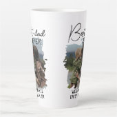 Moderne Beste Papa Familie Foto Vaderdag Latte Mok (Voorkant)