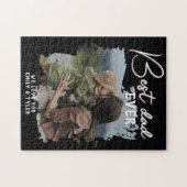 Moderne Beste Papa Familie Foto Vaderdag Legpuzzel (Horizontaal)