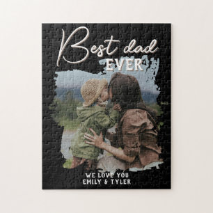 Moderne Beste Papa Familie Foto Vaderdag Legpuzzel