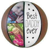 Moderne beste papa met ster-foto Basketball Basketbal (Verticaal)