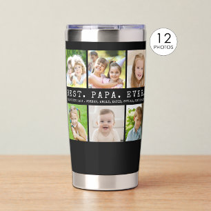 Moderne BESTE PAPA OOIT 12 Foto's Persoonlijk Geïsoleerde Drinkbeker