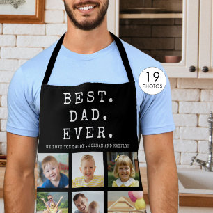 Moderne BESTE PAPA OOIT 19 Foto Collage Op Maat Schort