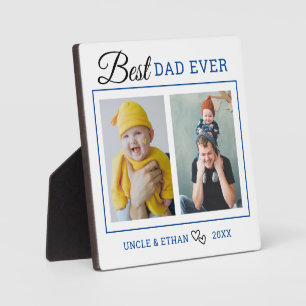 Moderne Beste Papa Ooit 2 Fotocollage Fotoplaat