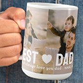 Moderne Beste Papa Ooit 3 Foto Collage Harten Cust Koffiemok