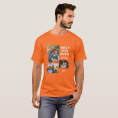 Moderne Beste Papa Ooit 3 Foto Collage Vaderdag T-shirt (Voorkant volledig)