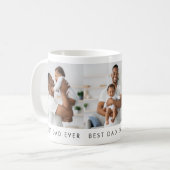 Moderne Beste Papa Ooit 3 Foto Koffiemok (Voorkant links)