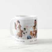 Moderne Beste Papa Ooit 3 Foto Koffiemok (Voorkant links)