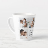 Moderne Beste Papa Ooit 3 Foto Latte Mok (Linkerhoek)